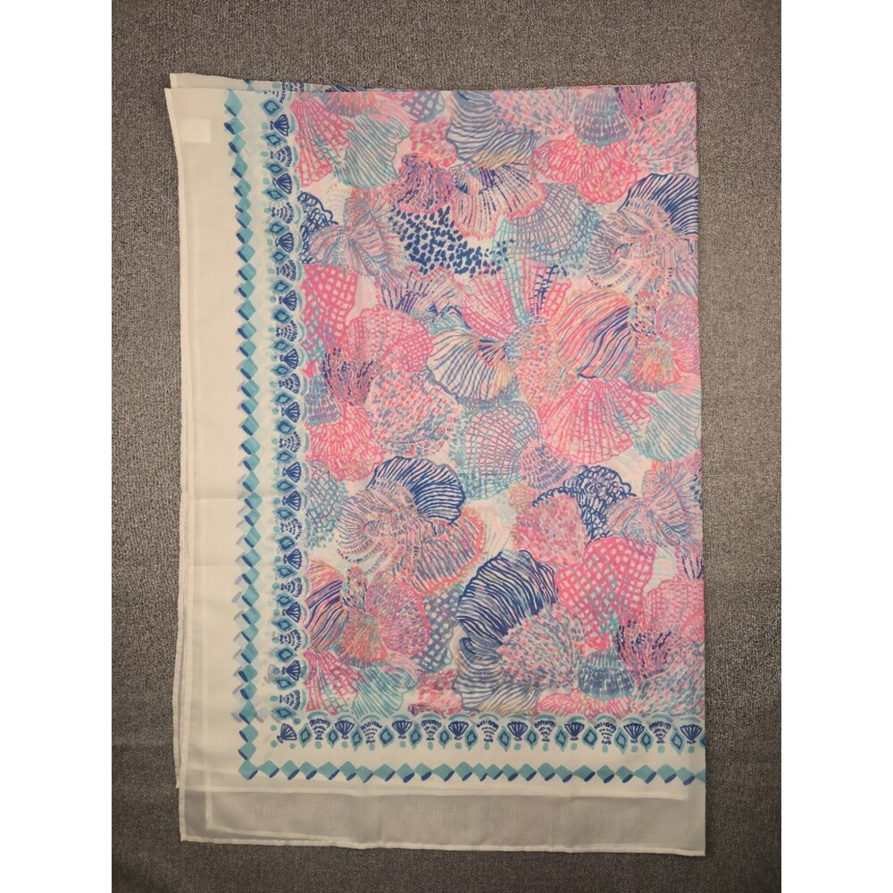 Lilly Pulitzer Roar of the Seas Pareo Scarf Wrap Sarong Beach Coverup One Size